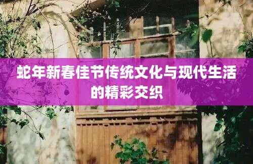 蛇年新春佳节传统文化与现代生活的精彩交织