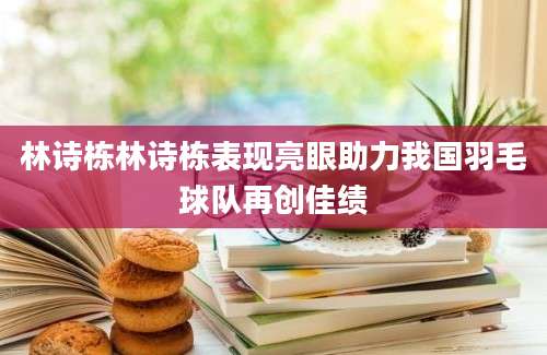 林诗栋林诗栋表现亮眼助力我国羽毛球队再创佳绩