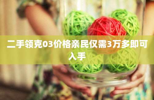 二手领克03价格亲民仅需3万多即可入手