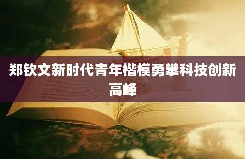 郑钦文新时代青年楷模勇攀科技创新高峰