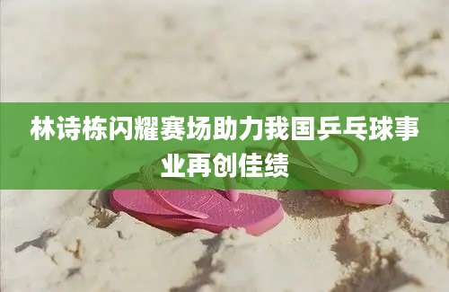 林诗栋闪耀赛场助力我国乒乓球事业再创佳绩
