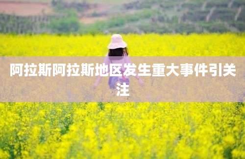 阿拉斯阿拉斯地区发生重大事件引关注