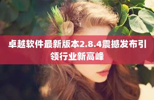 卓越软件最新版本2.8.4震撼发布引领行业新高峰