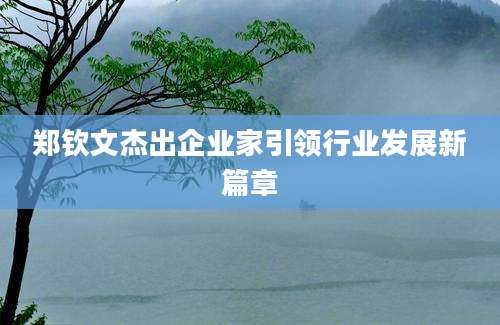郑钦文杰出企业家引领行业发展新篇章