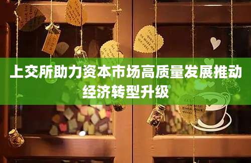 上交所助力资本市场高质量发展推动经济转型升级