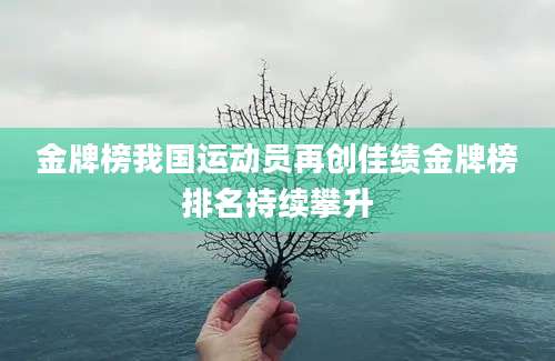 金牌榜我国运动员再创佳绩金牌榜排名持续攀升