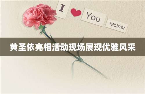 黄圣依亮相活动现场展现优雅风采