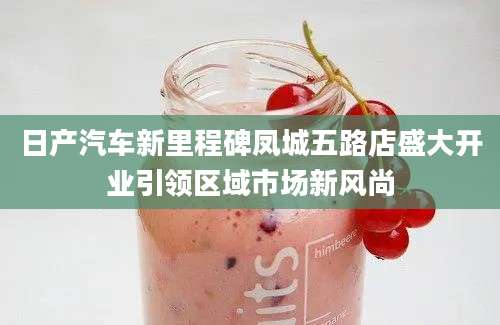 日产汽车新里程碑凤城五路店盛大开业引领区域市场新风尚