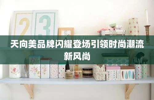 天向美品牌闪耀登场引领时尚潮流新风尚