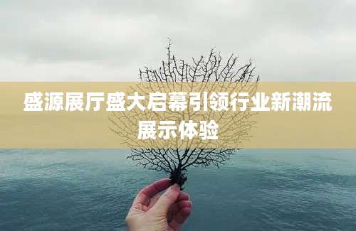 盛源展厅盛大启幕引领行业新潮流展示体验