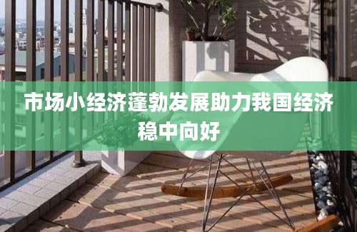 市场小经济蓬勃发展助力我国经济稳中向好