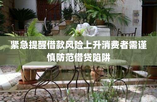 紧急提醒借款风险上升消费者需谨慎防范借贷陷阱
