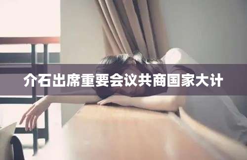 介石出席重要会议共商国家大计