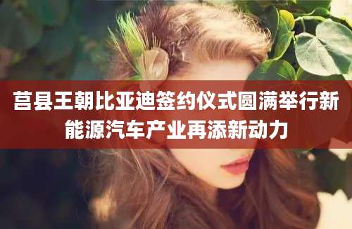 莒县王朝比亚迪签约仪式圆满举行新能源汽车产业再添新动力