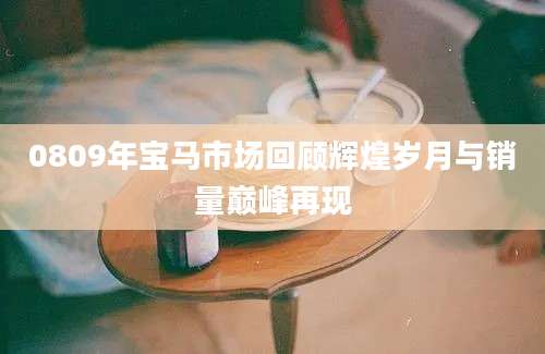 0809年宝马市场回顾辉煌岁月与销量巅峰再现