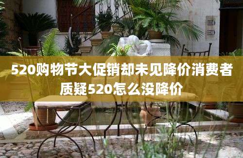 520购物节大促销却未见降价消费者质疑520怎么没降价