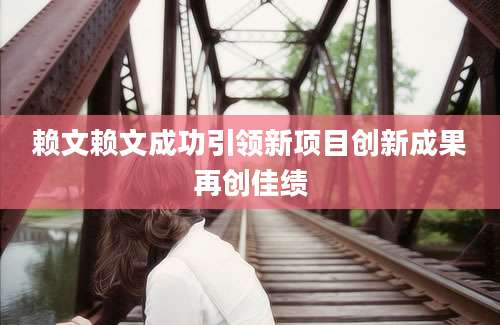 赖文赖文成功引领新项目创新成果再创佳绩