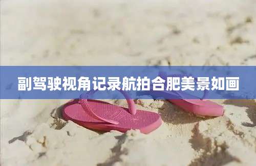 副驾驶视角记录航拍合肥美景如画