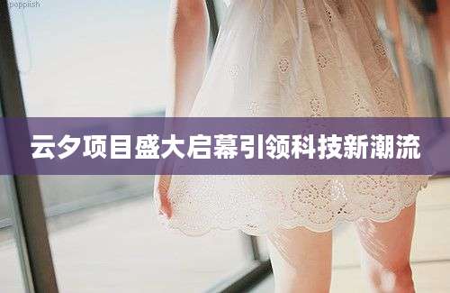 云夕项目盛大启幕引领科技新潮流