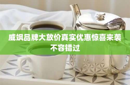 威飒品牌大放价真实优惠惊喜来袭不容错过