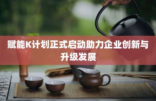 赋能K计划正式启动助力企业创新与升级发展