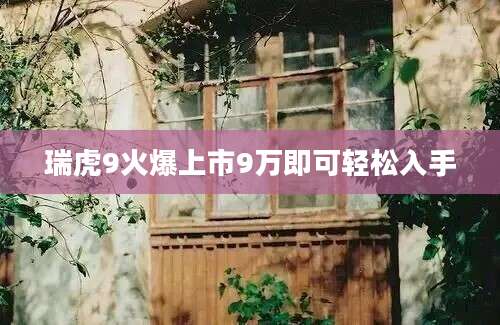 瑞虎9火爆上市9万即可轻松入手