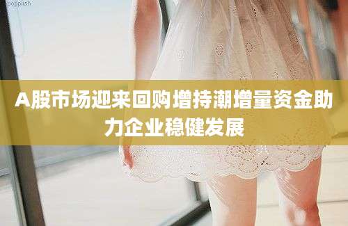 A股市场迎来回购增持潮增量资金助力企业稳健发展