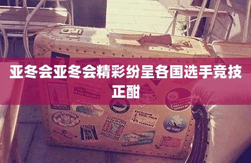 亚冬会亚冬会精彩纷呈各国选手竞技正酣