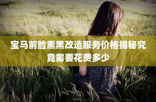 宝马前脸熏黑改造服务价格揭秘究竟需要花费多少