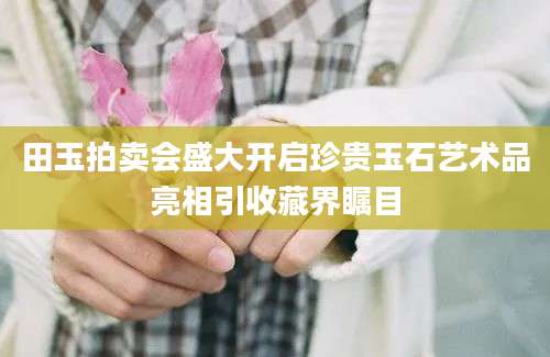 田玉拍卖会盛大开启珍贵玉石艺术品亮相引收藏界瞩目