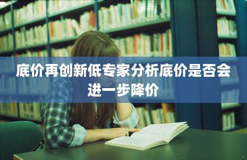 底价再创新低专家分析底价是否会进一步降价