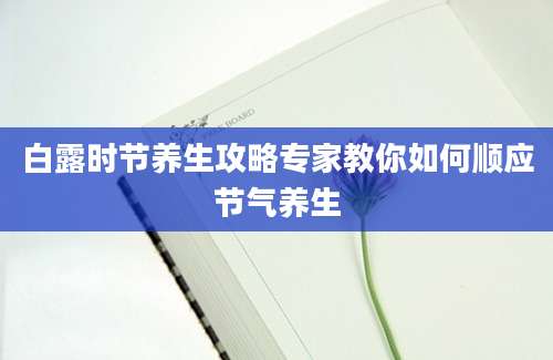 白露时节养生攻略专家教你如何顺应节气养生