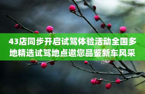 43店同步开启试驾体验活动全国多地精选试驾地点邀您品鉴新车风采