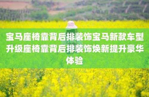 宝马座椅靠背后排装饰宝马新款车型升级座椅靠背后排装饰焕新提升豪华体验