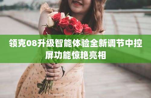 领克08升级智能体验全新调节中控屏功能惊艳亮相