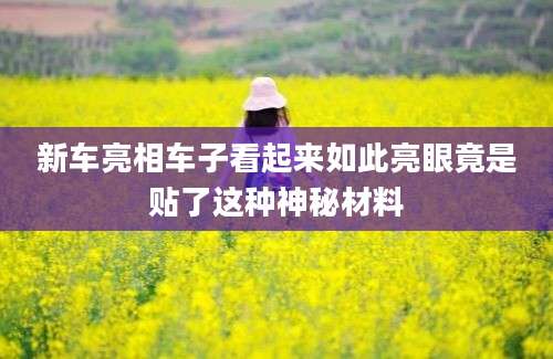 新车亮相车子看起来如此亮眼竟是贴了这种神秘材料
