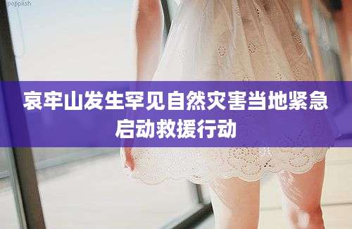 哀牢山发生罕见自然灾害当地紧急启动救援行动