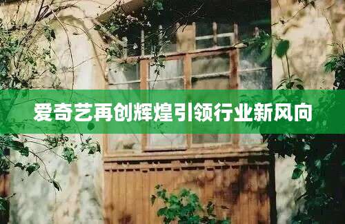 爱奇艺再创辉煌引领行业新风向