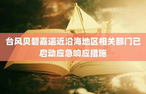 台风贝碧嘉逼近沿海地区相关部门已启动应急响应措施