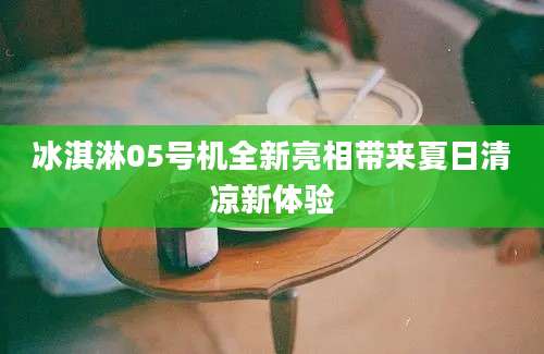 冰淇淋05号机全新亮相带来夏日清凉新体验