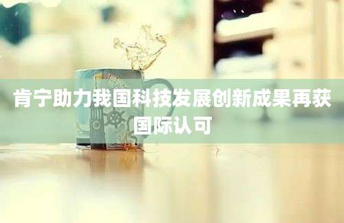 肯宁助力我国科技发展创新成果再获国际认可