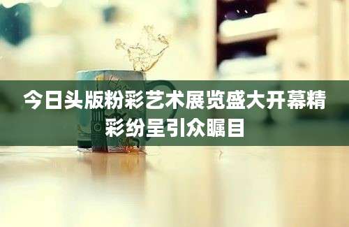 今日头版粉彩艺术展览盛大开幕精彩纷呈引众瞩目