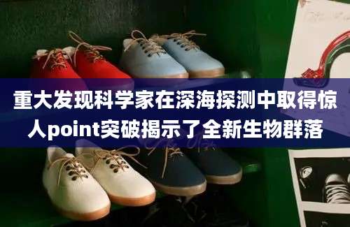 重大发现科学家在深海探测中取得惊人point突破揭示了全新生物群落