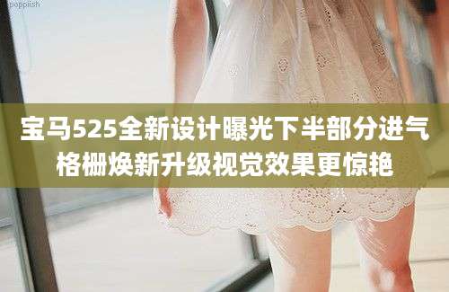 宝马525全新设计曝光下半部分进气格栅焕新升级视觉效果更惊艳
