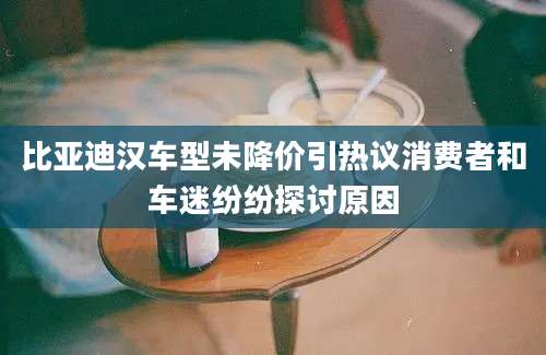 比亚迪汉车型未降价引热议消费者和车迷纷纷探讨原因