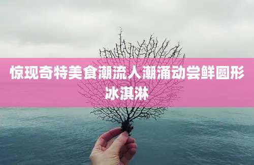 惊现奇特美食潮流人潮涌动尝鲜圆形冰淇淋