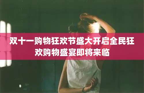 双十一购物狂欢节盛大开启全民狂欢购物盛宴即将来临