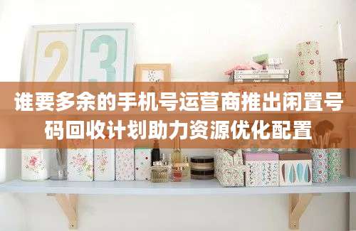 谁要多余的手机号运营商推出闲置号码回收计划助力资源优化配置