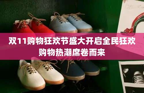 双11购物狂欢节盛大开启全民狂欢购物热潮席卷而来