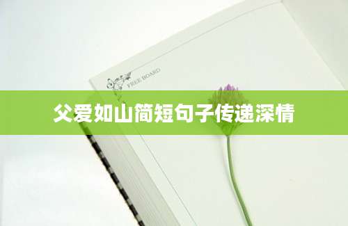 父爱如山简短句子传递深情